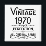 Personalised vintage 55th birthday gifts black magnet<br><div class="desc">You can add some originality with this limited edition, premium quality, and original, classy, retro, and vintage-looking birthday graphic design with a cool typography font. This is a great gift idea for men, women, husbands, wives, girlfriends, and boyfriends who will love this one-of-a-kind piece of art. The best unique and...</div>