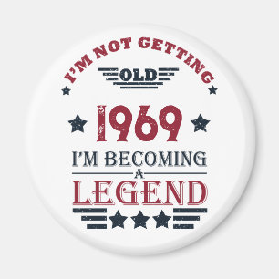 Personalised vintage 55th birthday gifts magnet