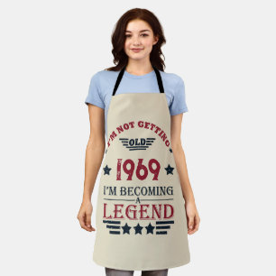 Personalised vintage 55th birthday party apron