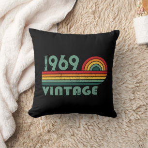 Personalised vintage 55th birthday party cushion