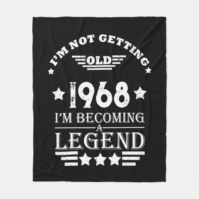 Personalised vintage 55th birthday party fleece blanket (Front)