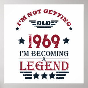 Personalised vintage 55th birthday party poster