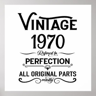 Personalised vintage 55th birthday party poster