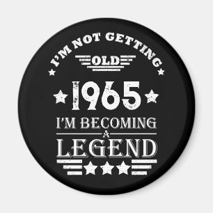 Personalised vintage 60th birthday black white magnet