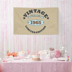 Personalised vintage 60th birthday gifts banner