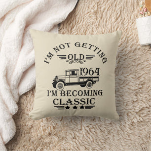 Personalised vintage 60th birthday gifts cushion