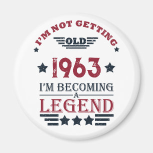 Personalised vintage 60th birthday gifts magnet