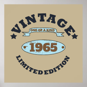 Personalised vintage 60th birthday gifts poster