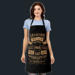 Personalised vintage 60th birthday whiskey label apron<br><div class="desc">You can add some originality to your wardrobe collection with this vintage classic birthday graphic design with awesome typography font lettering, is a great gift idea for men, women, husbands, wife girlfriends, and a boyfriend who will love this one-of-a-kind artwork. The best amazing and funny holiday present for your happy...</div>