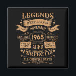 Personalised vintage 60th birthday whiskey label magnet<br><div class="desc">You can add some originality to your wardrobe collection with this vintage classic birthday graphic design with awesome typography font lettering, is a great gift idea for men, women, husbands, wife girlfriends, and a boyfriend who will love this one-of-a-kind artwork. The best amazing and funny holiday present for your happy...</div>