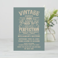 Personalised vintage 65th birthday cocktail party
