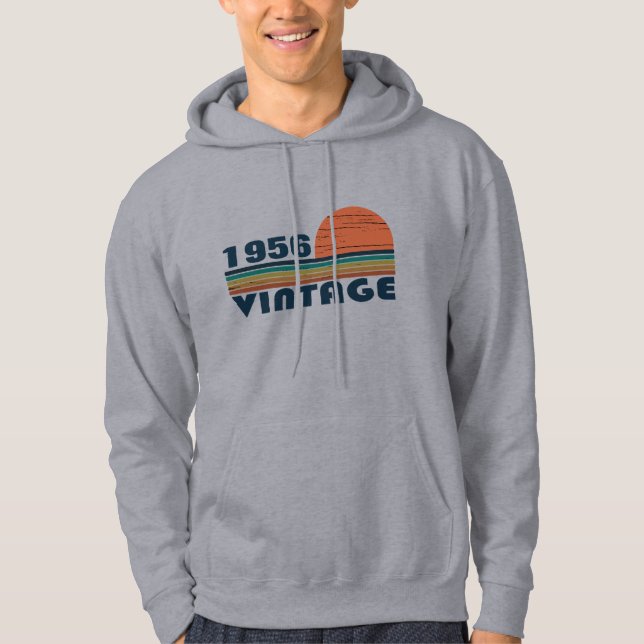 Personalised vintage 65th birthday gift hoodie (Front)