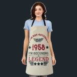 Personalised vintage 65th birthday gifts apron<br><div class="desc">You can add some originality with this limited edition, premium quality, and original, classy, retro, and vintage-looking birthday graphic design with a cool typography font. This is a great gift idea for men, women, husbands, wives, girlfriends, and boyfriends who will love this one-of-a-kind piece of art. The best unique and...</div>