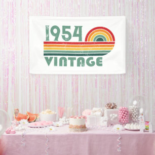 Personalised vintage 65th birthday gifts banner