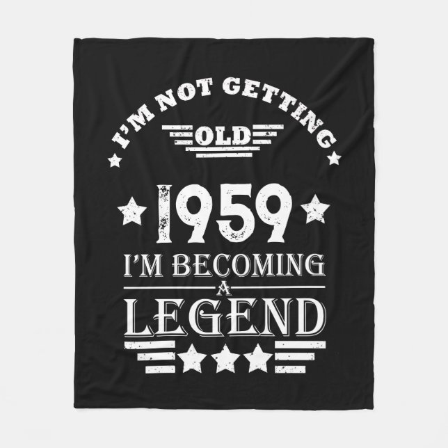 Personalised vintage 65th birthday gifts fleece blanket (Front)