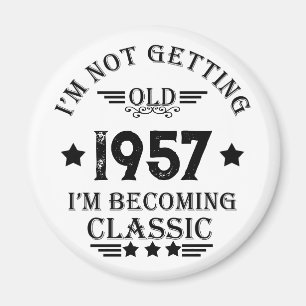 Personalised vintage 65th birthday gifts magnet