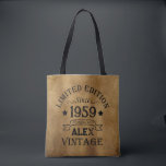 Personalised vintage 65th birthday gifts tote bag<br><div class="desc">You can add some originality to your wardrobe collection with this vintage classic birthday graphic design with awesome typography font lettering, It is a great gift for men, women, husbands, wife, girlfriend, and a boyfriend who will love this one-of-a-kind artwork. The best amazing and funny holiday present for your happy...</div>