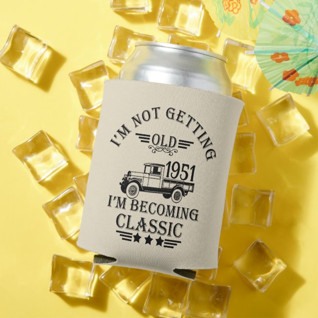 Personalised vintage 65th birthday party can cooler (In Situ Summer)