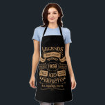 Personalised vintage 65th birthday whiskey label apron<br><div class="desc">You can add some originality to your wardrobe collection with this vintage classic birthday graphic design with awesome typography font lettering, is a great gift idea for men, women, husbands, wife girlfriends, and a boyfriend who will love this one-of-a-kind artwork. The best amazing and funny holiday present for your happy...</div>