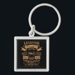Personalised vintage 65th birthday whiskey label key ring<br><div class="desc">You can add some originality to your wardrobe collection with this vintage classic birthday graphic design with awesome typography font lettering, is a great gift idea for men, women, husbands, wife girlfriends, and a boyfriend who will love this one-of-a-kind artwork. The best amazing and funny holiday present for your happy...</div>