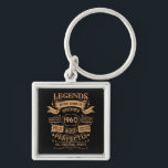 Personalised vintage 65th birthday whiskey label key ring<br><div class="desc">You can add some originality to your wardrobe collection with this vintage classic birthday graphic design with awesome typography font lettering, is a great gift idea for men, women, husbands, wife girlfriends, and a boyfriend who will love this one-of-a-kind artwork. The best amazing and funny holiday present for your happy...</div>