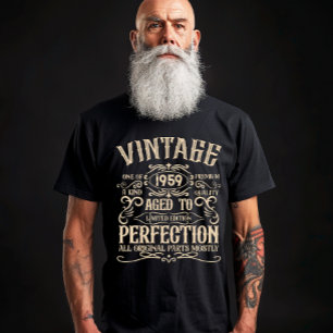 Personalised vintage 65th birthday whiskey themed T-Shirt