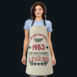 Personalised vintage 70th birthday apron<br><div class="desc">Make your birthday special with this unique design. Add a touch of sophisticated elegance to your birthday celebration with our exquisite, one-of-a-kind designs. These graphics bring sophistication and originality to any product, creating a memorable and stylish gift. They are perfect for those who appreciate a touch of timeless glamour on...</div>