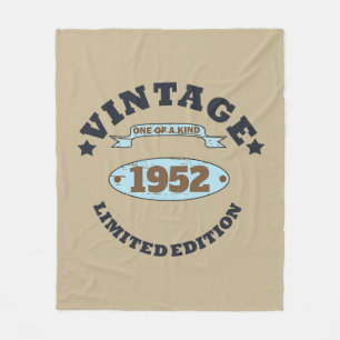 Personalised vintage 70th birthday  fleece blanket