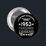 Personalised vintage 70th birthday gifts 6 cm round badge<br><div class="desc">You can add some originality with this limited edition, premium quality, and original, classy, retro, and vintage-looking birthday graphic design with a cool typography font. This is a great gift idea for men, women, husbands, wives, girlfriends, and boyfriends who will love this one-of-a-kind piece of art. The best unique and...</div>