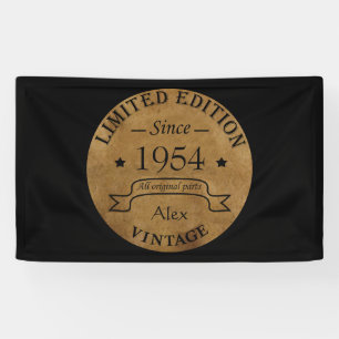 Personalised vintage 70th birthday gifts banner