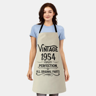 Personalised vintage 70th birthday gifts black apron