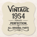 Personalised vintage 70th birthday gifts black paper coaster<br><div class="desc">You can add some originality with this limited edition, premium quality, and original, classy, retro, and vintage-looking birthday graphic design with a cool typography font. This is a great gift idea for men, women, husbands, wives, girlfriends, and boyfriends who will love this one-of-a-kind piece of art. The best unique and...</div>