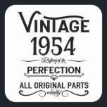 Personalised vintage 70th birthday gifts black square sticker<br><div class="desc">You can add some originality with this limited edition, premium quality, and original, classy, retro, and vintage-looking birthday graphic design with a cool typography font. This is a great gift idea for men, women, husbands, wives, girlfriends, and boyfriends who will love this one-of-a-kind piece of art. The best unique and...</div>