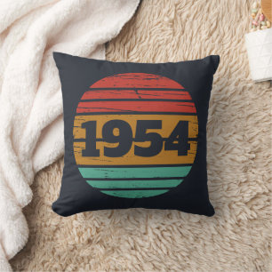 Personalised vintage 70th birthday gifts cushion