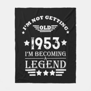 Personalised vintage 70th birthday gifts fleece blanket