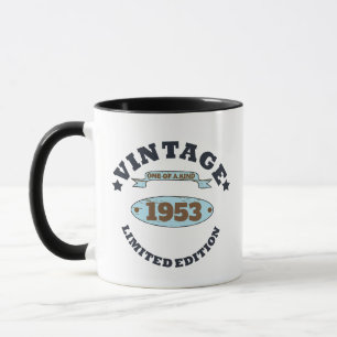Personalised vintage 70th birthday gifts mug