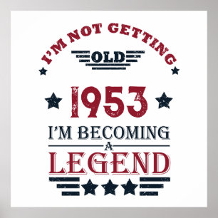 Personalised vintage 70th birthday gifts poster