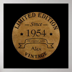 Personalised vintage 70th birthday gifts poster