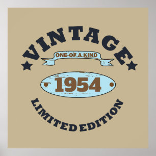 Personalised vintage 70th birthday gifts poster