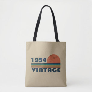 Personalised vintage 70th birthday gifts tote bag