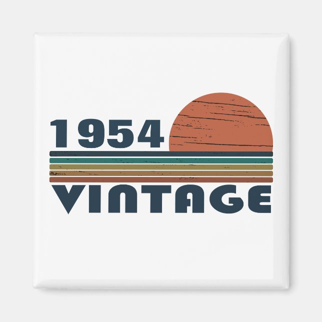 Personalised vintage 70th birthday magnet (Front)
