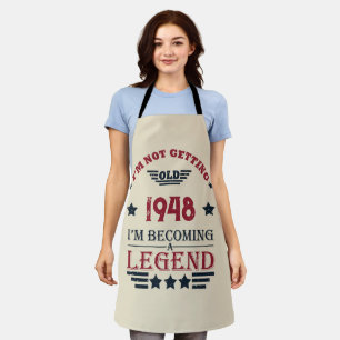 Personalised vintage 75th birthday apron