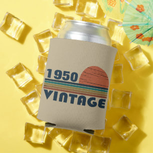 Personalised vintage 75th birthday can cooler