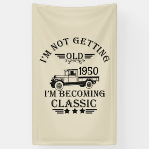 Personalised vintage 75th birthday gifts banner