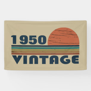 Personalised vintage 75th birthday gifts banner