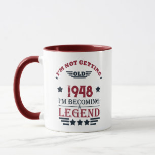 Personalised vintage 75th birthday gifts mug