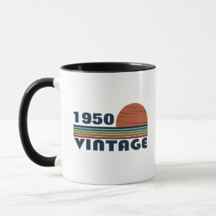 Personalised vintage 75th birthday gifts mug