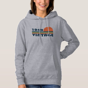 Personalised vintage 75th birthday hoodie