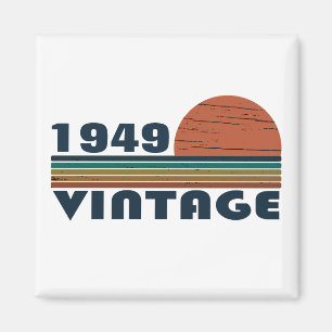 Personalised vintage 75th birthday magnet