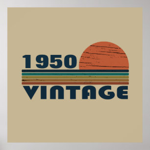 Personalised vintage 75th birthday poster